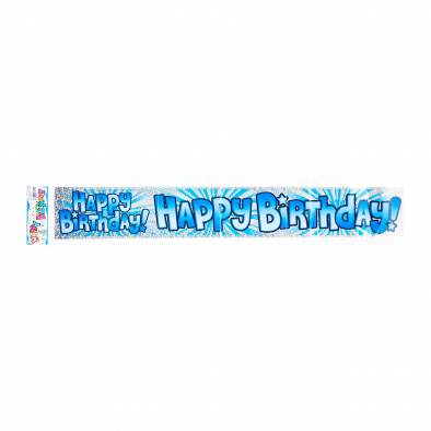 Blue Happy Birthday Banner
