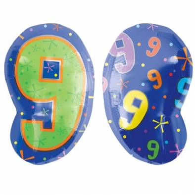 S60 Number 9 Balloon A12676 Foil Balloon