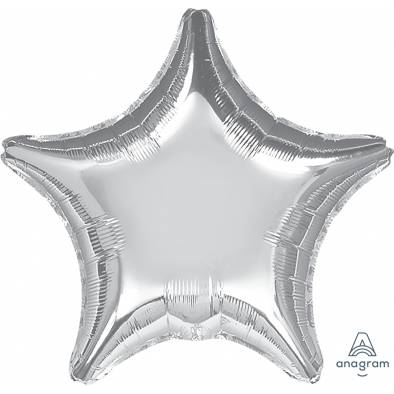 Metallic Foil Star Balloon A06902 (SIlver)
