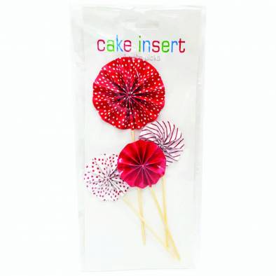 Designed Cake Picks JQ90015-17 (Red) (4pcs)