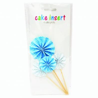 Designed Cake Picks JQ90015-23 (Baby Blue) (4pcs)