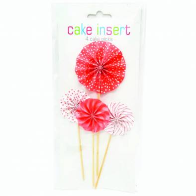 Designed Cake Picks JQ90015-10 (Peach) (4pcs)