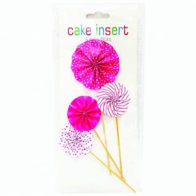 Designed Cake Picks JQ90015-9 (Hot Pink) (4pcs)