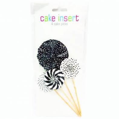 Designed Cake Picks JQ90015-6 (Black) (4pcs)