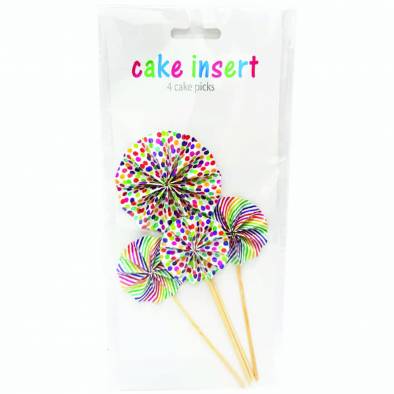 Designed Cake Picks JQ90015-8 (Rainbow) (4pcs)