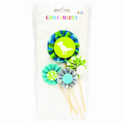 Designed Cake Picks (Dinosaur) (4pcs)
