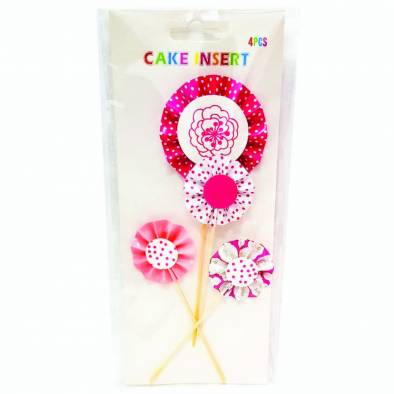 Designed Cake Picks (Rose) (4pcs)