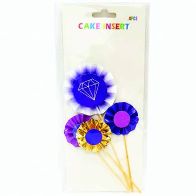 Designed Cake Picks (Diamond) (4pcs)