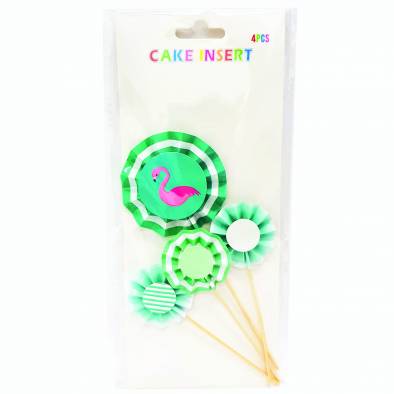 Designed Cake Picks (Flamingo) (4pcs)