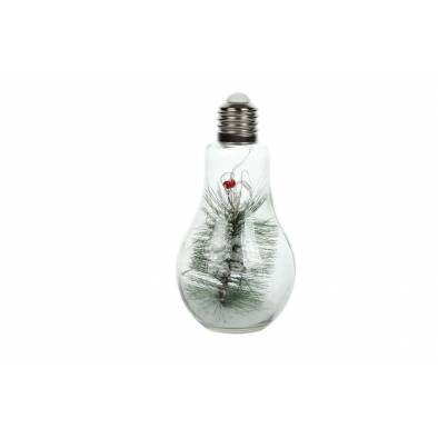 23cm LED Lightbulb Snow Decoration (Warm White)
