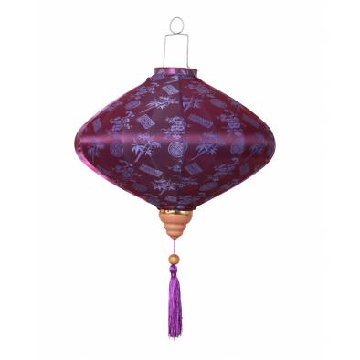 CNY 10inch Satin Cloth UFO Diamond Lantern GY10-PP (Purple)