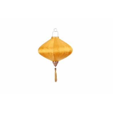 CNY 10inch Satin Cloth UFO Diamond Lantern GY10-YL (Yellow)