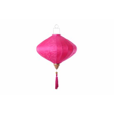 CNY 12inch Satin Cloth UFO Diamond Lantern GY12-HP (Hot Pink)