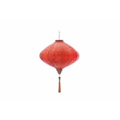 CNY 12inch Satin Cloth UFO Diamond Lantern GY12-OR (Orange)