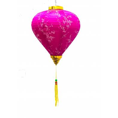 CNY 14inch Vietnamese Satin Lantern (Hot Pink)