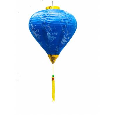 CNY 14inch Vietnamese Satin Lantern (Light Blue)