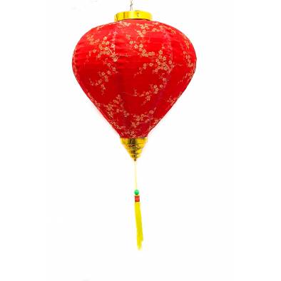 CNY 14inch Vietnamese Satin Lantern (Red)