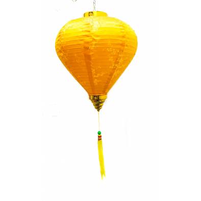CNY 14inch Vietnamese Satin Lantern (Yellow)