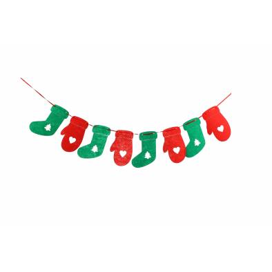 Christmas Non-Woven Socks Gloves Garland