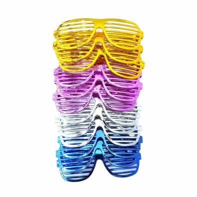 Chrome Party Glasses (Square) (12pcs)