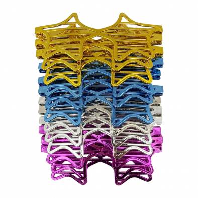 Chrome Party Glasses (Star) (12pcs)