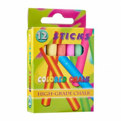 Colored Chalk Sticks (12pcs)