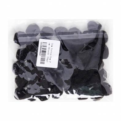 2cm Cotton Pom Pom (Black) (50pcs)