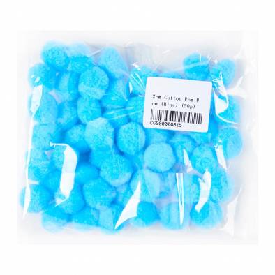 2cm Cotton Pom Pom (Blue) (50pcs)