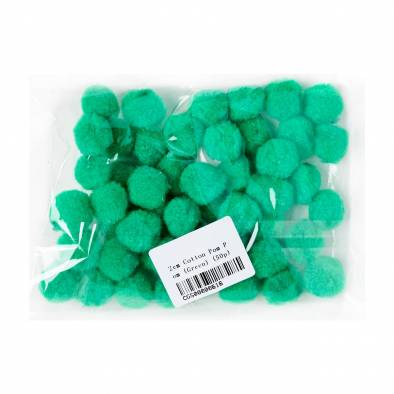 2cm Cotton Pom Pom (Green) (50pcs)