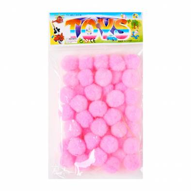 2cm Cotton Pom Pom (Hot Pink) (50pcs)