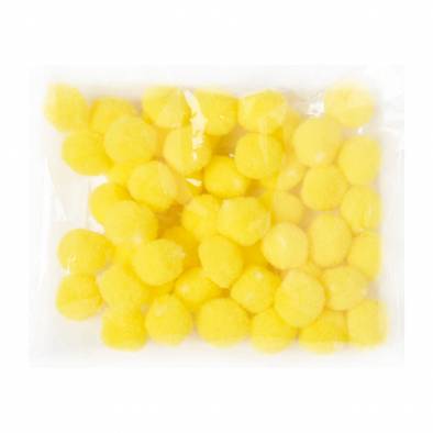 2cm Cotton Pom Pom (Yellow) (50pcs)