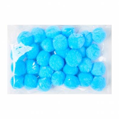 3cm Cotton Pom Pom (Blue) (30pcs)