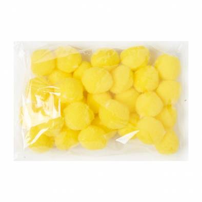 3cm Cotton Pom Pom (Yellow) (30pcs)