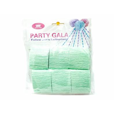 Crepe Streamer Rolls (Light Green) (6pcs)