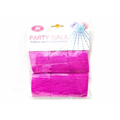Crepe Streamer Rolls (Magenta) (6pcs)