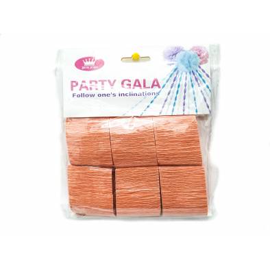 Crepe Streamer Rolls (Peach) (6pcs)