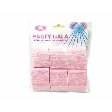Crepe Streamer Rolls (Pink) (6pcs)