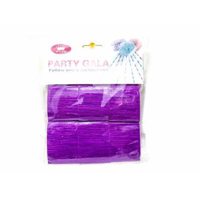 Crepe Streamer Rolls (Purple) (6pcs)