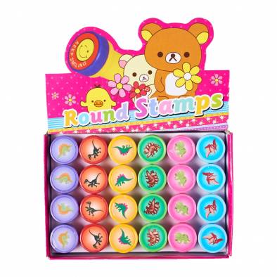 Dinosaurs Round Stamp (24pcs)