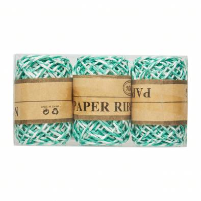 Double Color Paper String (Green) (3pcs)