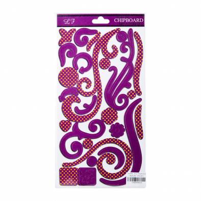 Double Dot Chipboard Alphabet (Purple)