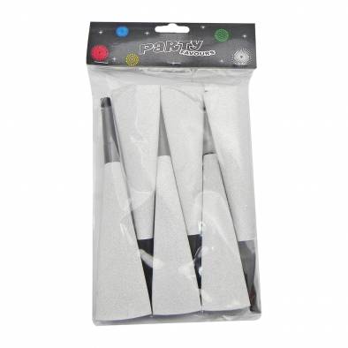 Glitter Horns (Silver) (6pcs)