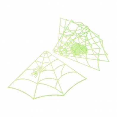 Glow in the Dark Plastic Spider Web