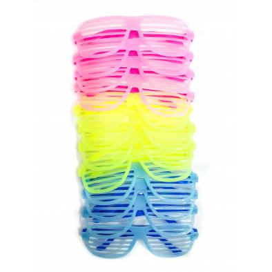 Glow in the Dark Party Glasses (Square) (12pcs)
