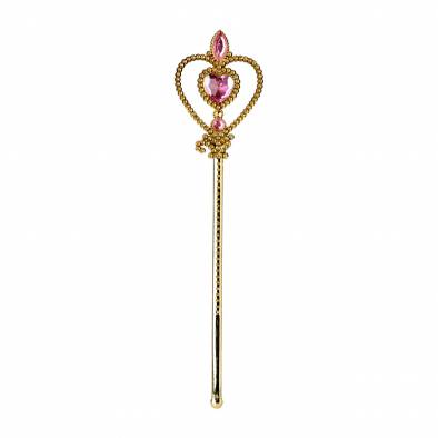 Gold Heart Jewel Wand (Pink)