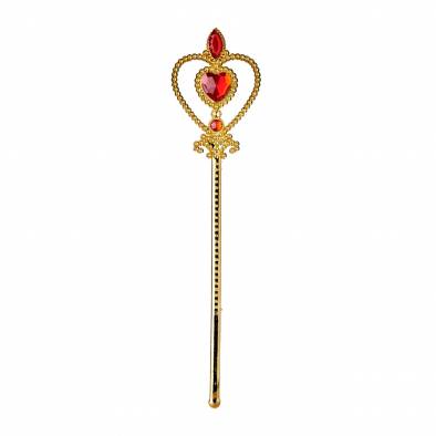 Gold Heart Jewel Wand (Red)