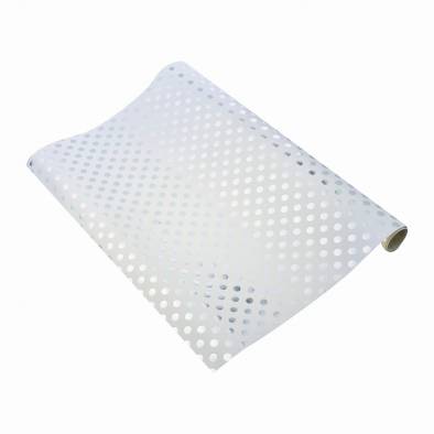 Gold Printed Polka Dot Wrapping Paper (Silver)