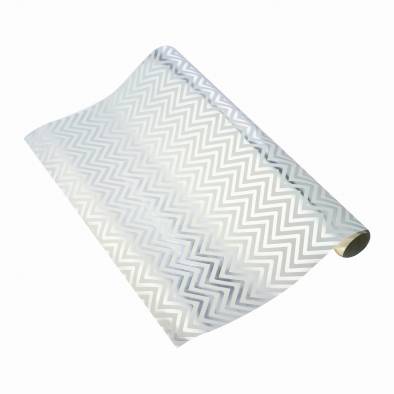 Gold Printed Wave Wrapping Paper (Silver)