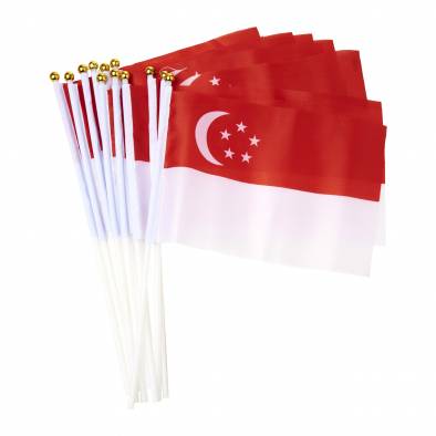 Handheld Singapore Flag (12pcs)