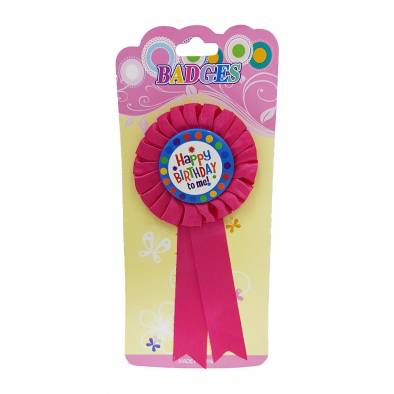 Happy Birthday Badge (Hot Pink)